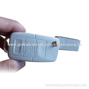 Car Key-shaped USB Flash Drive, 128MB to 64GB Capacity, 5-year Warranty